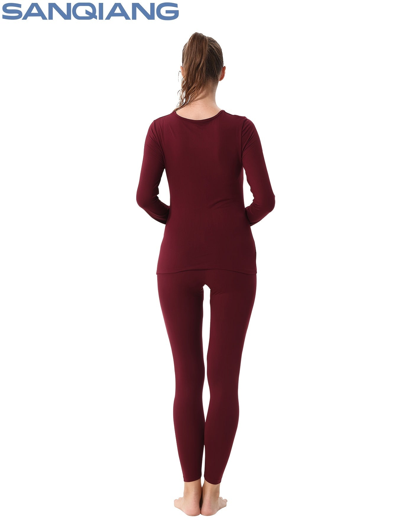 Women's Thermal Underwear Set Lightweight Top & Bottom Long Johns Set