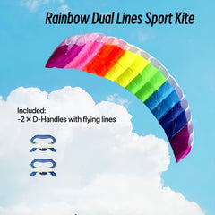 Colorful Dual Lines Kite with D Handles and Flying Lines