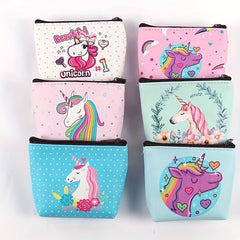 Cartoon Unicorn Zipper Wallet Coin Purse for Outdoor Traveling