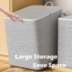 Large Clothes Storage Bin With Lid Folding Closet Organizer Bag