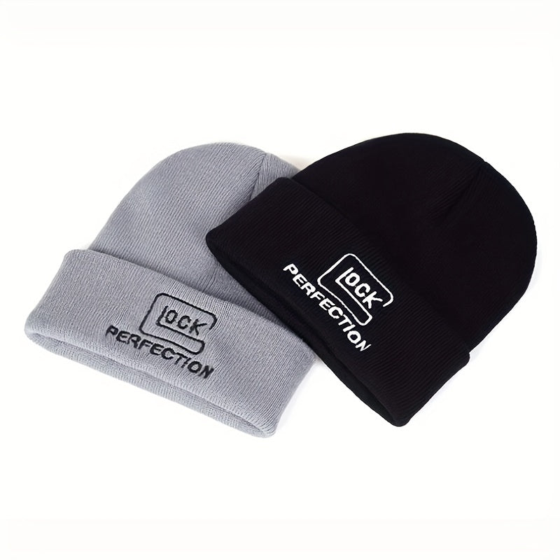 Sport Knit Beanie Hat Letter Printing Autumn Winter Warm Ski Hat Men Women