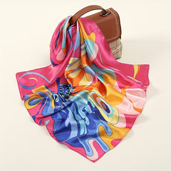 Colorful Cartoon Butterfly Print Bandana Square Scarf Hair Accessories