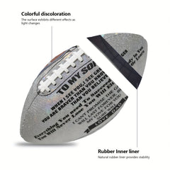 Engraved Glitter American Football Size 9 Football Training Equipment From Dad