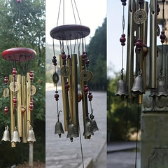 Solid Wood Bronze Wind Chimes Rust-proof Outdoor Decoration