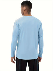 6 Pcs Men's Long Sleeve Comfy T-shirt Casual Tee Men's Summer Clothes