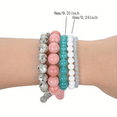 Natural Stone Round Loose Beads for Jewelry Making DIY