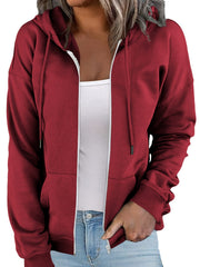 Oversized Zip Up Long Sleeve Hoodie