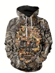 Skull And Brach 3D Print Hoodie For Men