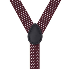 Boys Polka Dots Print Suspenders With Bow