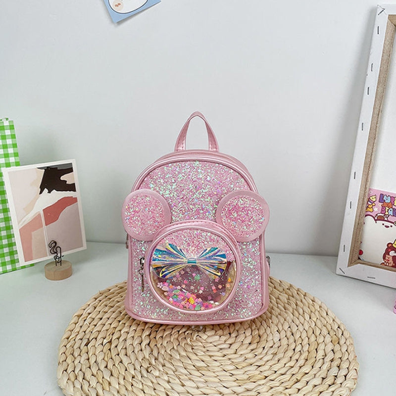 Sequin Big Ears Backpack For Boys Girls Casual Kindergarten School Bag