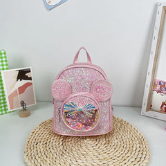 Sequin Big Ears Backpack For Boys Girls Casual Kindergarten School Bag