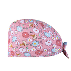 Cartoon Print Cotton Work Cap Nurse Cap Scrub Cap Unisex Working Hat