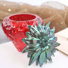 Strawberry Storage Box Resin Mold Set with Lid for DIY Jewelry