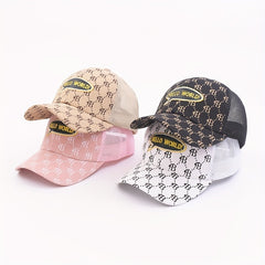 Kids Letter Embroidery Baseball Cap Mesh Sun Protection Hat