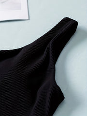 Women's One Shoulder Yoga Set Sports Bra & Shorts Activewear