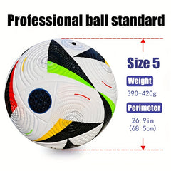 Size 5 PU Leather Soccer Ball Elastic Football for Competition Training