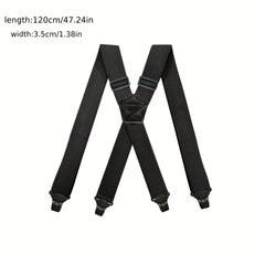 Men's Adjustable Elastic Suspenders For Trousers Braces with 4 Clips