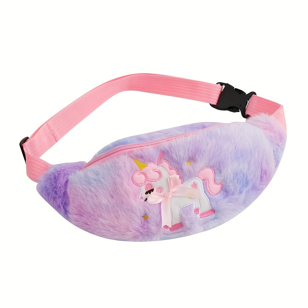 Kids Cartoon Pony Plush Waist Bag - Gift For Girls