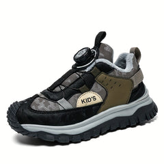 Boy's Durable Sports Shoes Slip Resistant Lace Up Sneakers