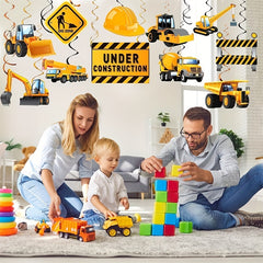 Construction Hanging Swirls Decorations for Boys Birthday Party