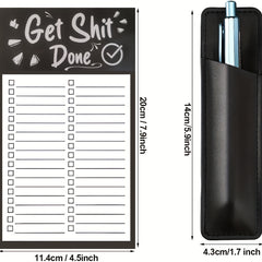 Magnetic Grocery Store List Pad with Pen Holder