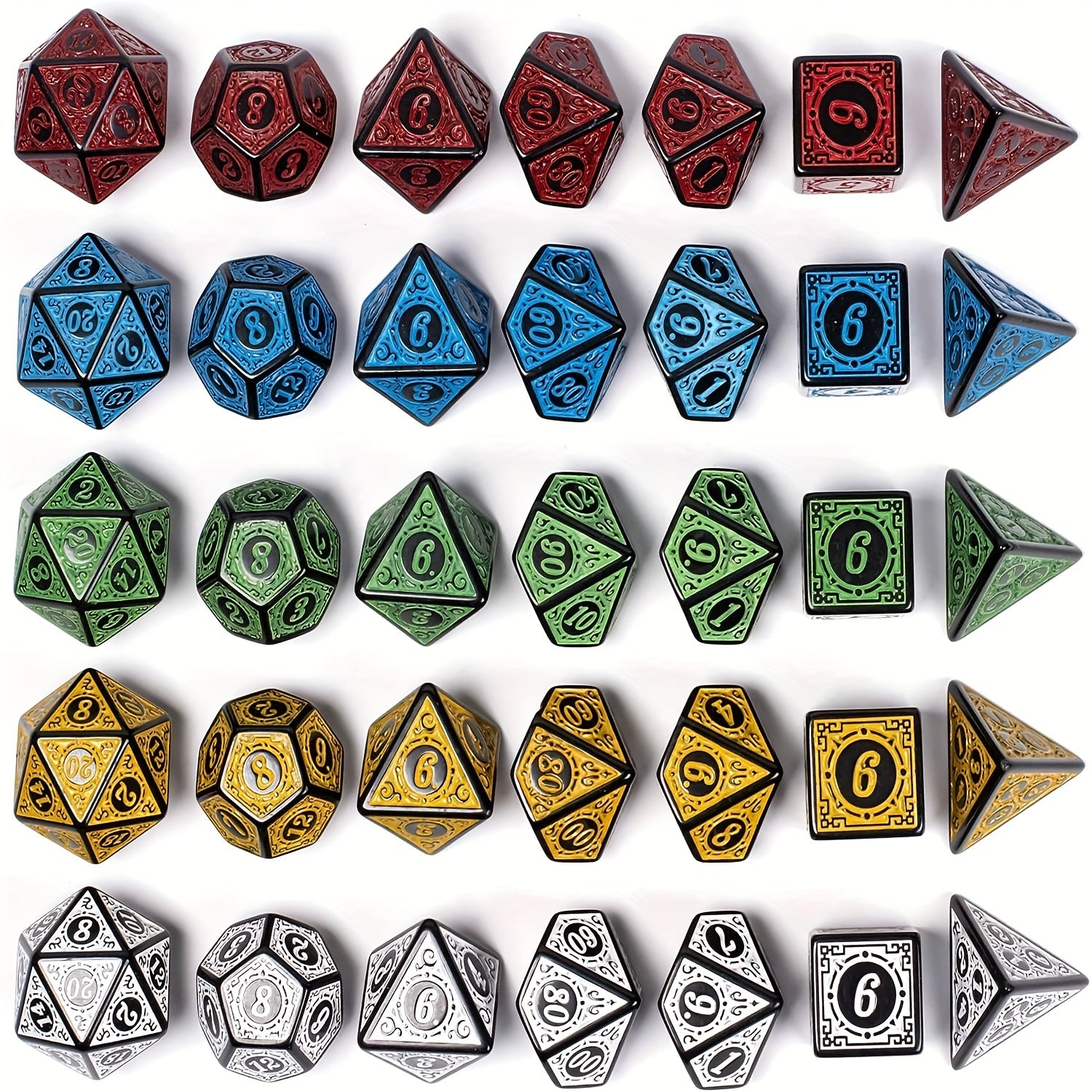 7Pcs Classic Rune Relief Set, ideal for games
