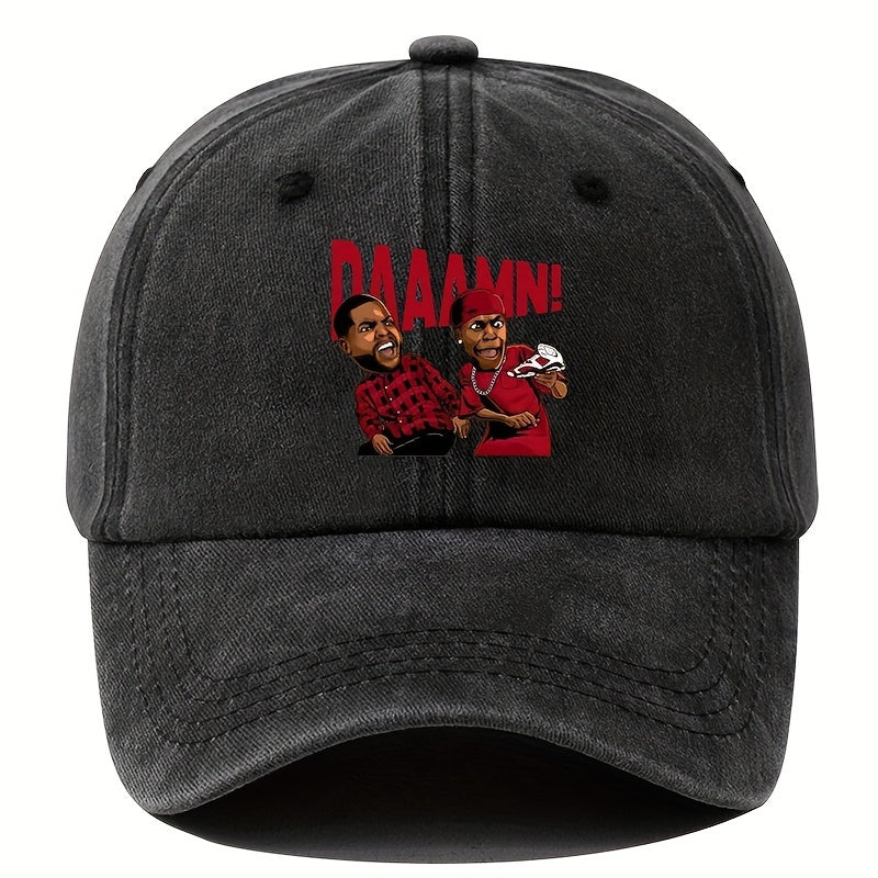 Cartoon Print Baseball Cap Outdoor Sun Hat Fishing Mountaineering