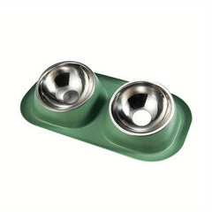 Stainless Steel Pet Bowls with No Spill Mat for Dogs and Cats