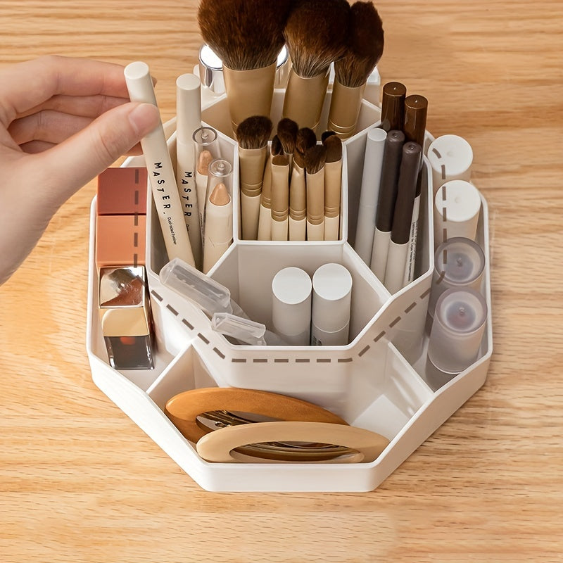 360 Rotating Cosmetic Organizer Box Makeup Brush Case Holder Lipstick Holder