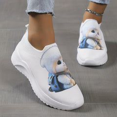 Women's Cartoon Animal Print Sneaker Lightweight Shoes