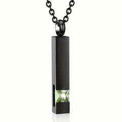 Green Crystal Urn Necklace Stylish Cremation Jewelry Keepsake