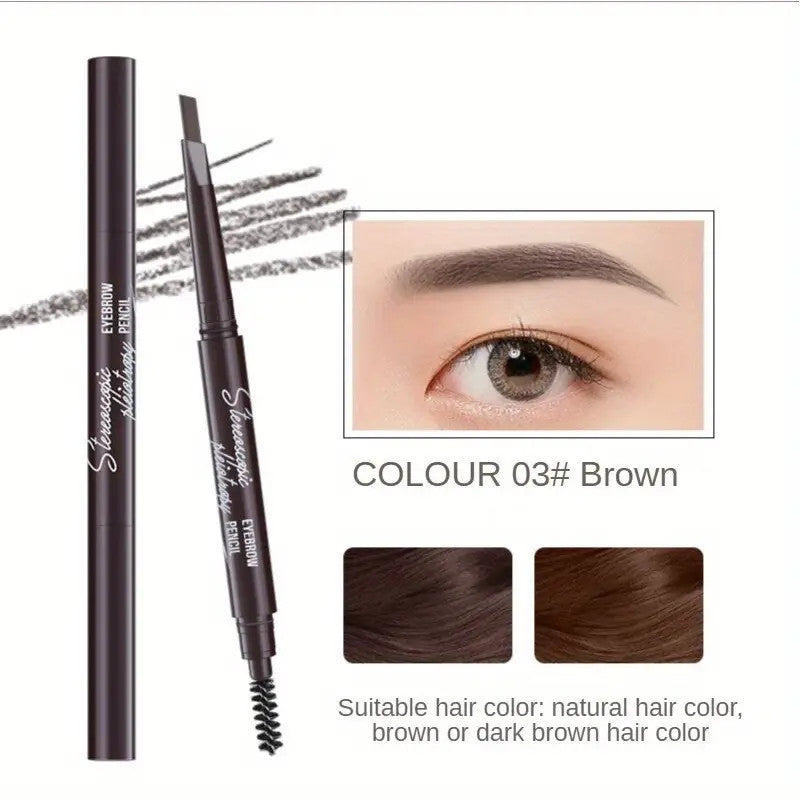 Double Headed Eyebrow Pen Long Lasting Spiral Brush