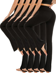 Women's High Waist Flare Pants Tummy Control Yoga Bell Bottom Active Wear