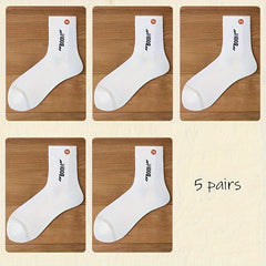 10 Pairs Men's Outdoor Crew Socks, Moisture Wicking Athletic Sports Socks
