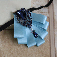 Artificial Diamond Collar Flower Men's Bow Tie Wedding Groom