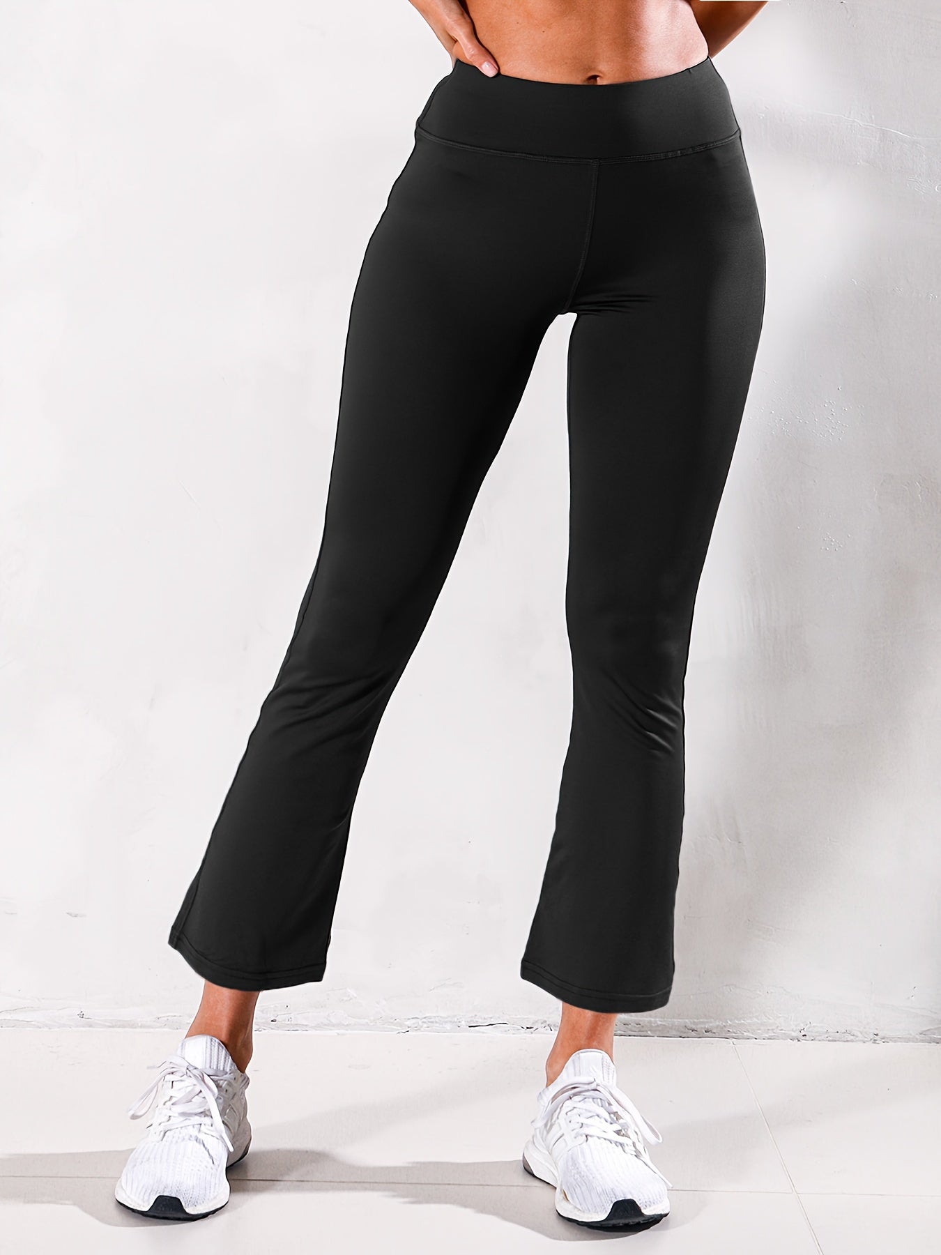 High Stretch Flared Yoga Pants Solid Bootcut Sports Activewear