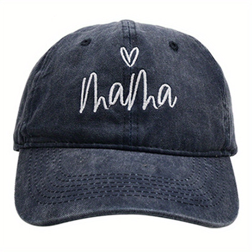 Mama Embroidery Baseball Cap Sun Hat Lightweight Distressed Sun Hats for Women