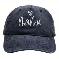 Mama Embroidery Baseball Cap Sun Hat Lightweight Distressed Sun Hats for Women