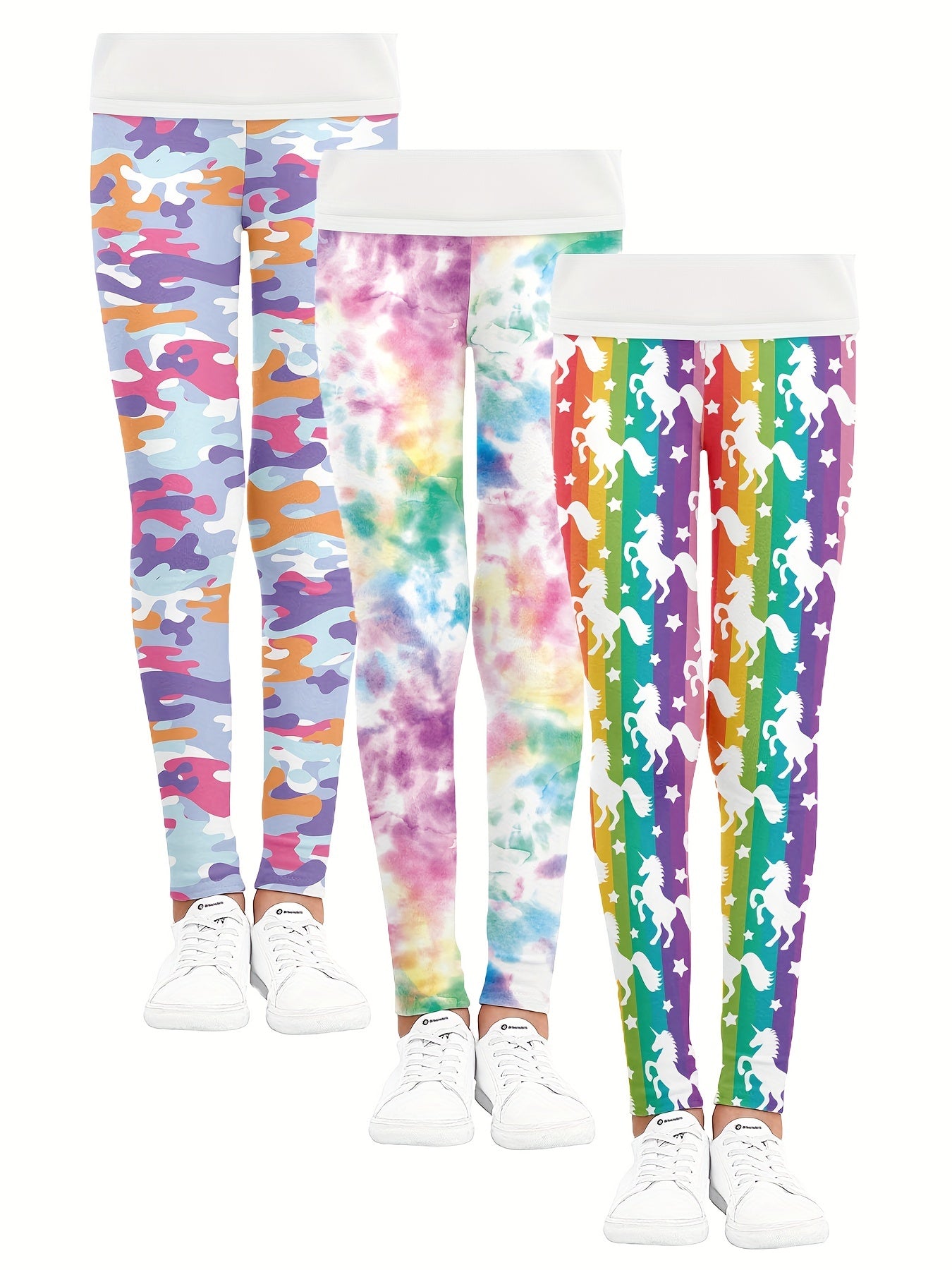 Girls' Tight Leggings Pants High Waist Stretch Skinny Pants