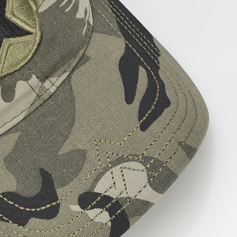 Camouflage Baseball Cap Embroidered for Outdoor Style