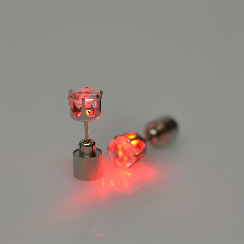 LED Luminous Earrings Flash Crown Christmas Halloween Decorations