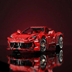 3380pcs Red Sports Car Building Block Model - Perfect Birthday Christmas Gift