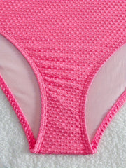 Women's Plus Size Textured Bikini Set - Tank Bra & High Waisted Panty Swimsuit