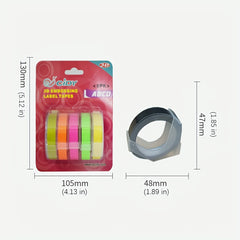 5pcs 3D Embossing Tape 9MM DIY Plastic Label Tape For Crafts Journals Planners