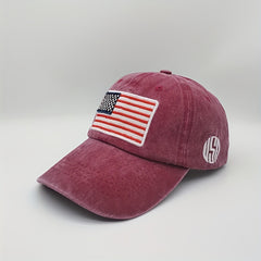 Sunshade Adjustable Baseball Cap with American Flag Embroidered