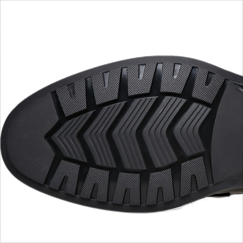 Men's Round Toe Derby Lace-Up Dress Shoes for Office Business