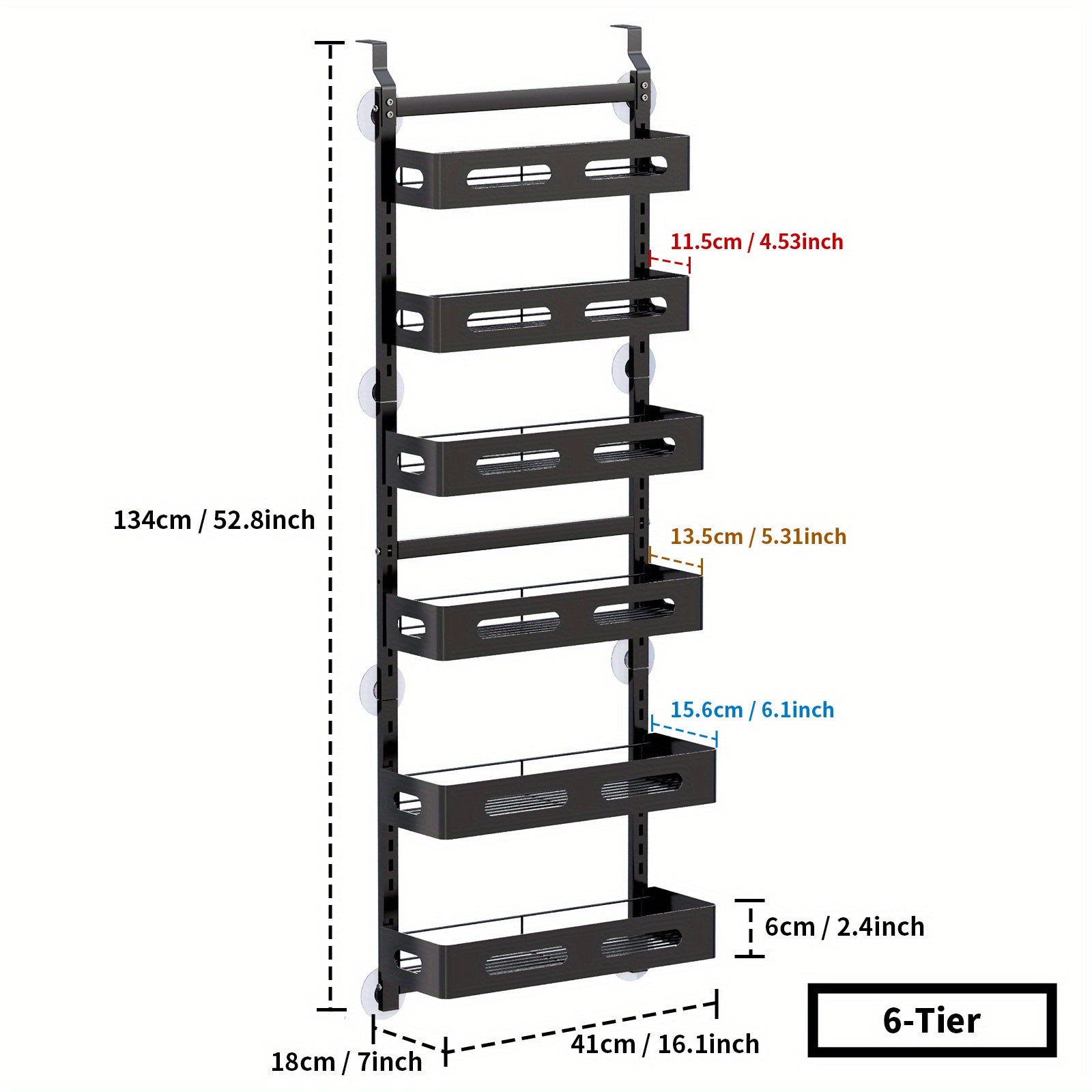6 Tier Door Pantry Organizer Metal Pantry Organization And Storage