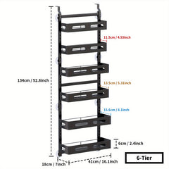 6 Tier Door Pantry Organizer Metal Pantry Organization And Storage