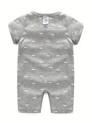 Baby Summer Graphic Cotton Onesie Short Sleeve Romper