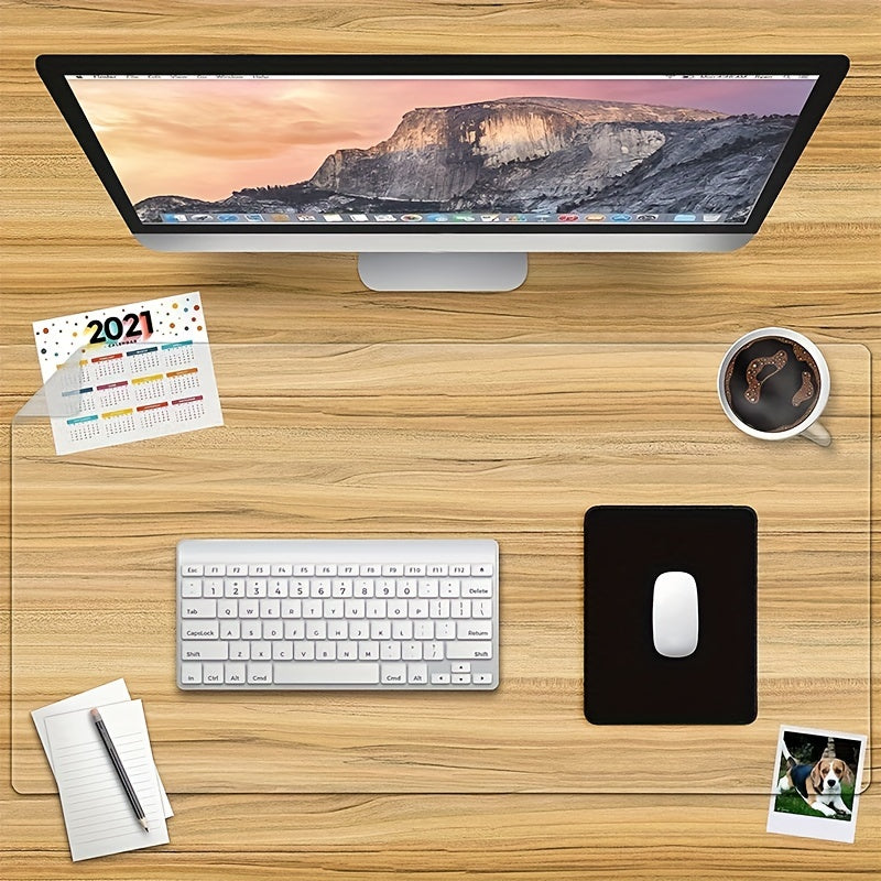 Clear PVC Writing Desk Pad Heat Resistant Waterproof Durable Desk Protect Mat